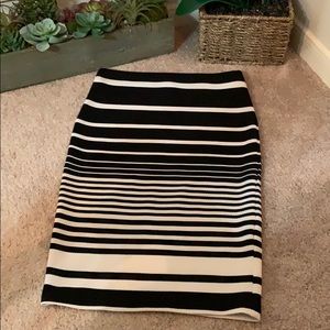 Bar III Black and White Pencil Skirt